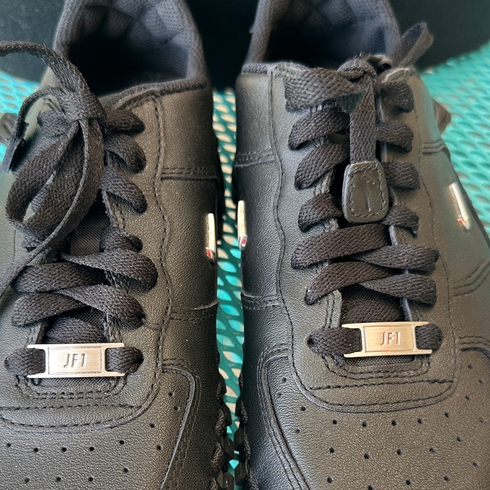 Nike Jacquemus J Force 1 Black Leather Sneakers Women’s Size 8 New Never Worn - Picture 4 of 6
